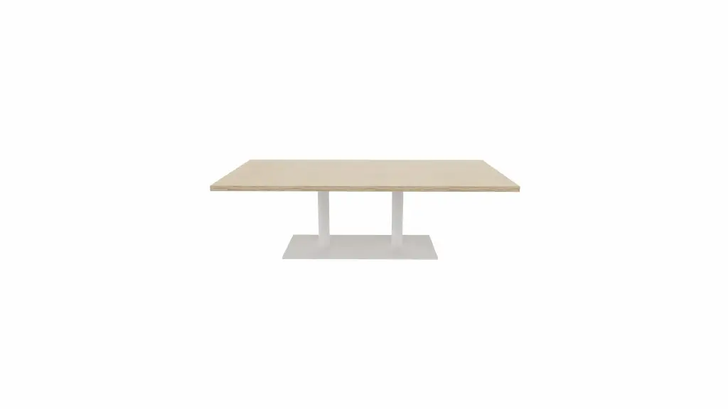 Table Corbetta - L 140 CM X h 75 CM - plateau stratifié effet chêne naturel, chant chêne naturel - Espace convivialité
