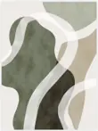 [DESE0010] Affiche - ABSTRACT GREEN SHAPES NO1 - Espace convivialité